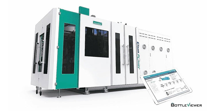 CPSB-LSS8 linear blow molding machine produced by Chumpower + Bottle Viewer intelligent blow molding...